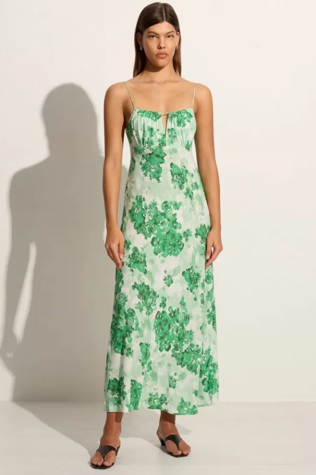 Faithfull The Brand San Paolo Midi Dress Rosella Floral Green> Dresses