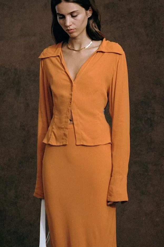 Faithfull The Brand Serrador Shirt Orange> Tops