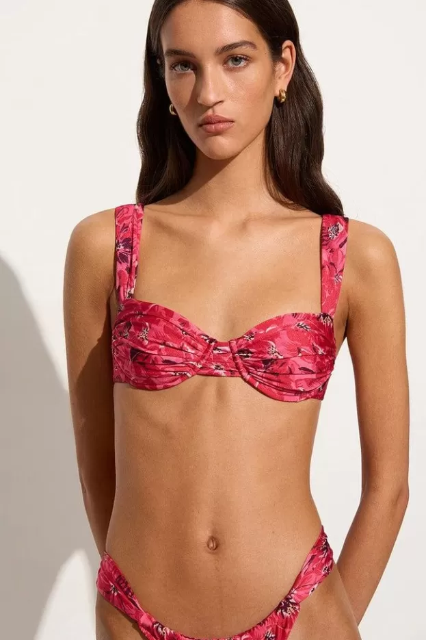 Faithfull The Brand Sol Bikini Top El Limon Floral Pink> Swim