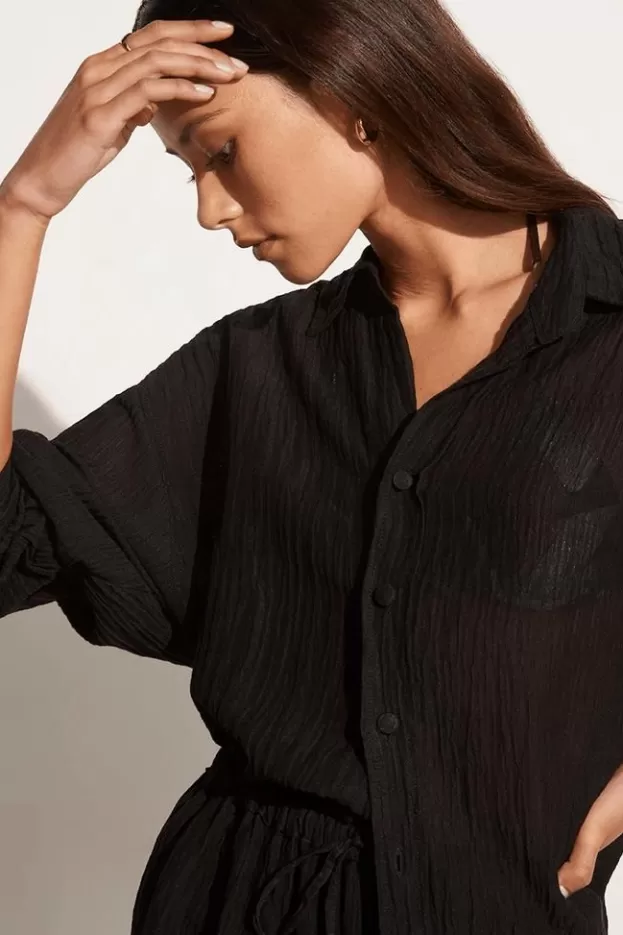 Faithfull The Brand Solar Shirt Black - Final Sale> Tops