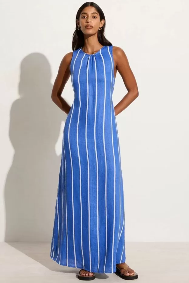 Faithfull The Brand Sommar Maxi Dress San Vito Stripe Blue - Final Sale> Dresses