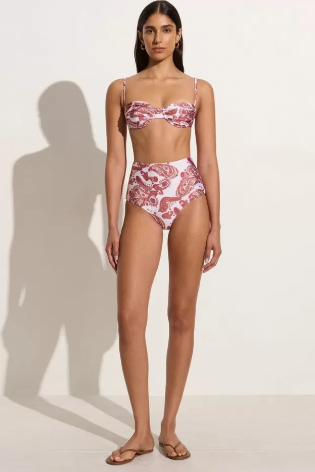 Faithfull The Brand Stefania Bikini Top Alessia Paisley> Swim