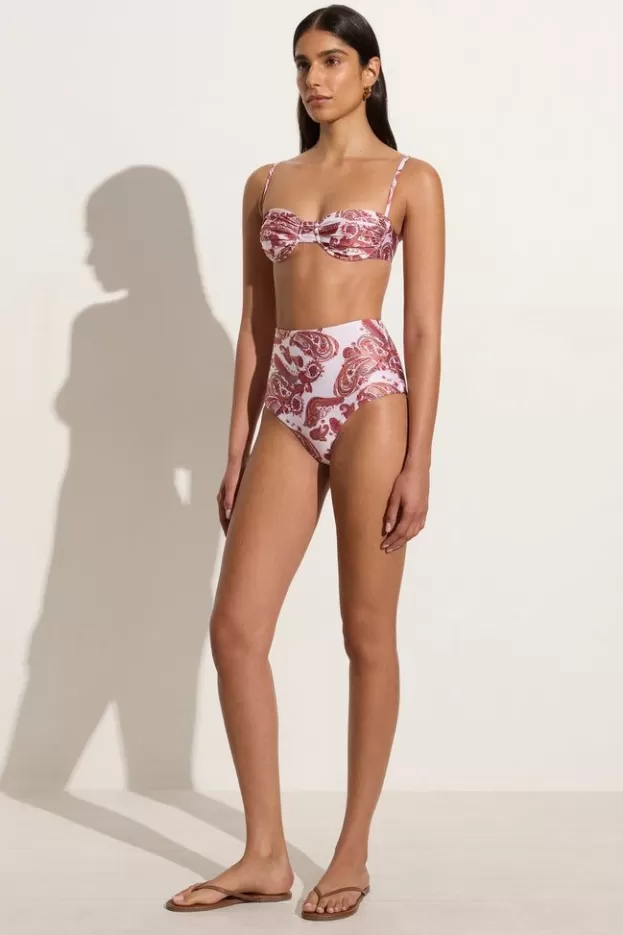 Faithfull The Brand Stefania Bikini Top Alessia Paisley> Swim