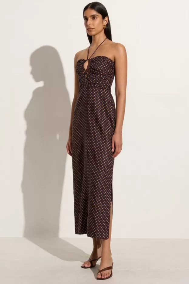 Faithfull The Brand Tortugas Midi Dress Ludovica Polka Dot> Dresses